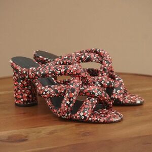Rebecca Minkoff Womens Amandine Floral Heels Mules Block Heel Sandals Size 6.5 M